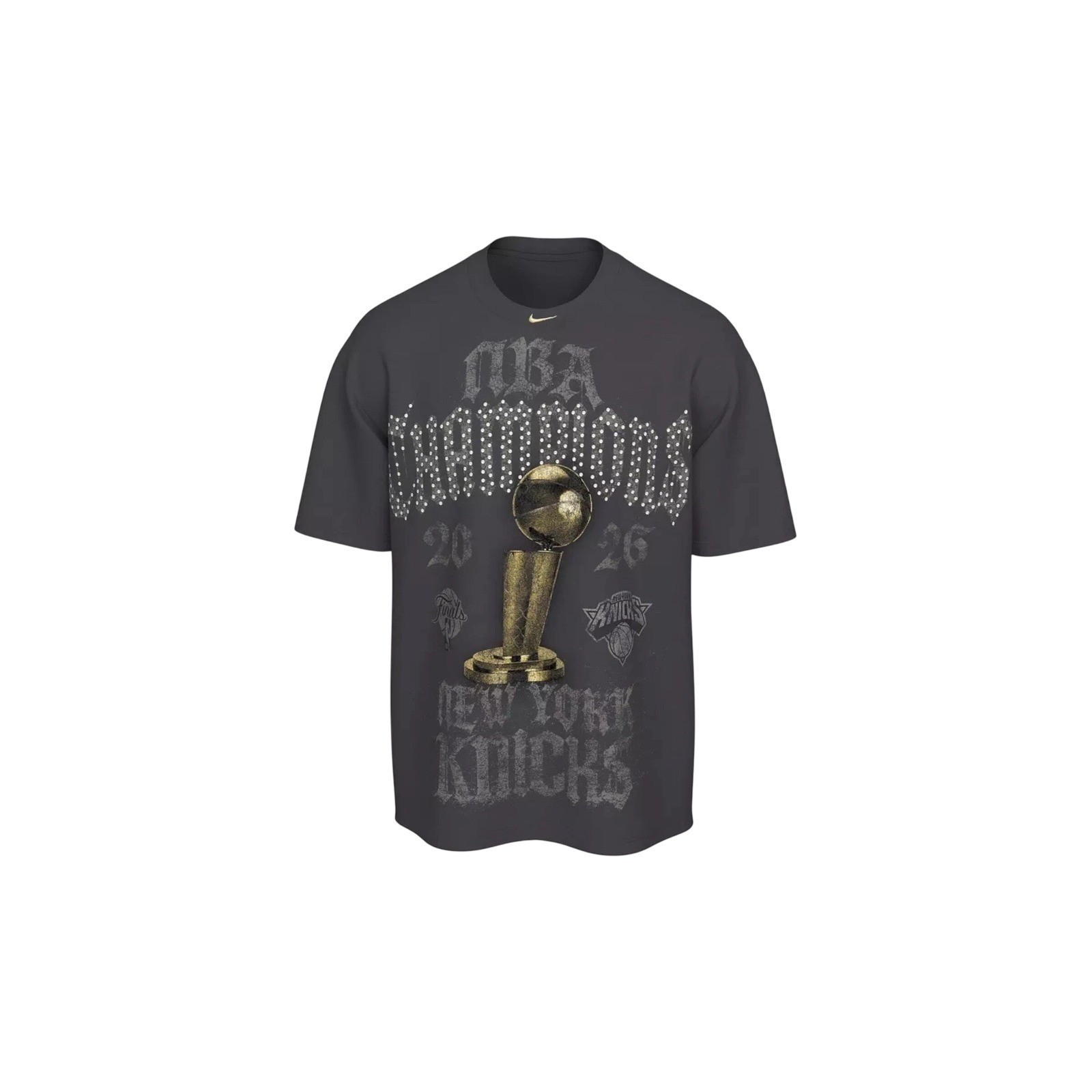 Nike NBA Champions New York Knicks 2026 Crystal Rhinestone T Loose Fit Black XXL gallery