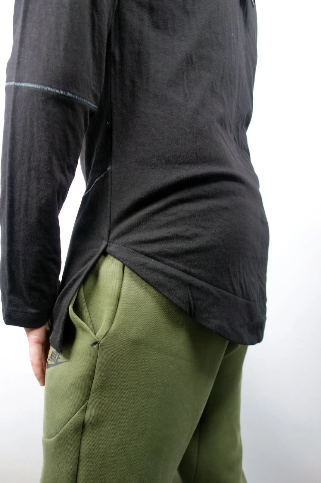 mens long sleeve top black gallery