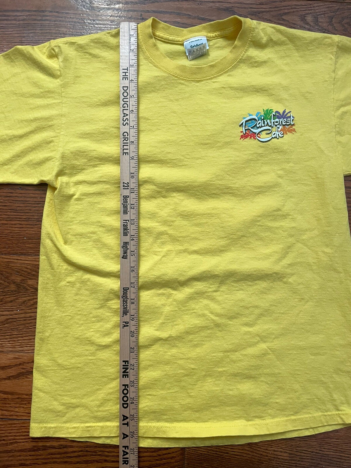 Vintage Y2K Rainforest Cafe Orlando T Shirt L Yellow Nature Travel Frog Florida gallery