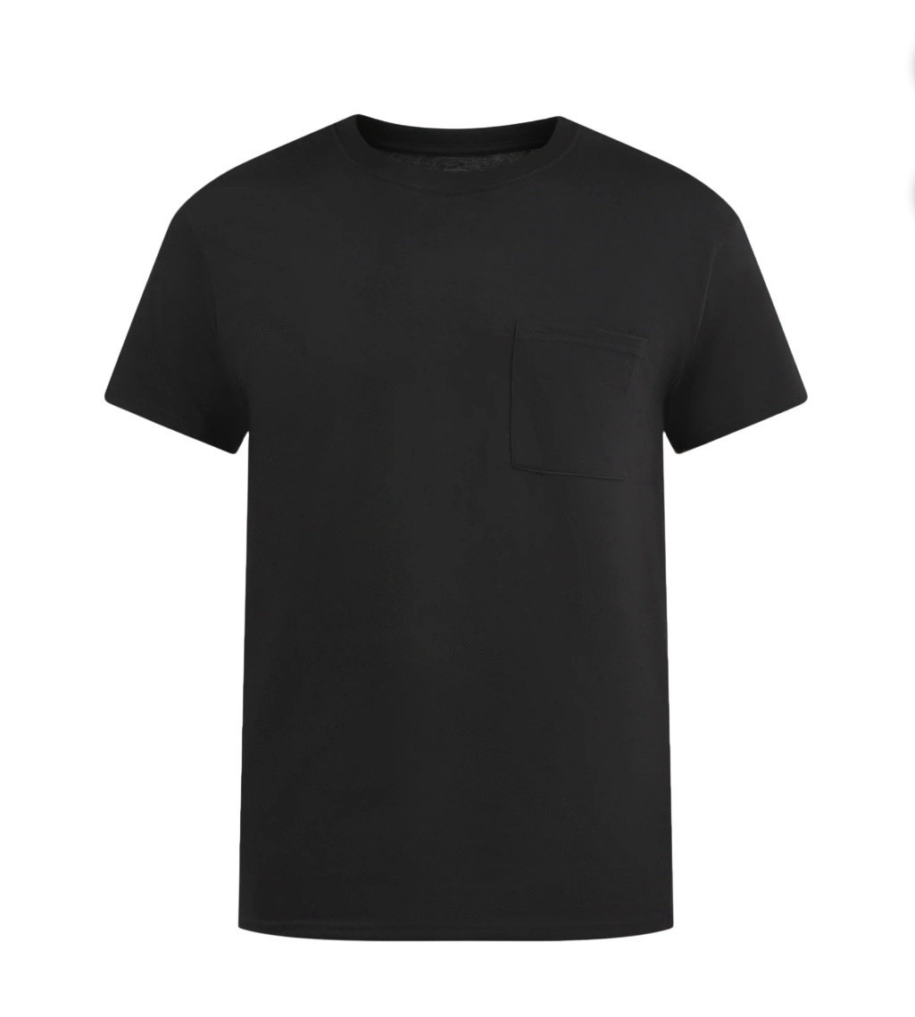 ATHLETIC WORKS Men’s L (42-44) Cotton Tee Short Sleeve Loose Fit • Rich Black gallery