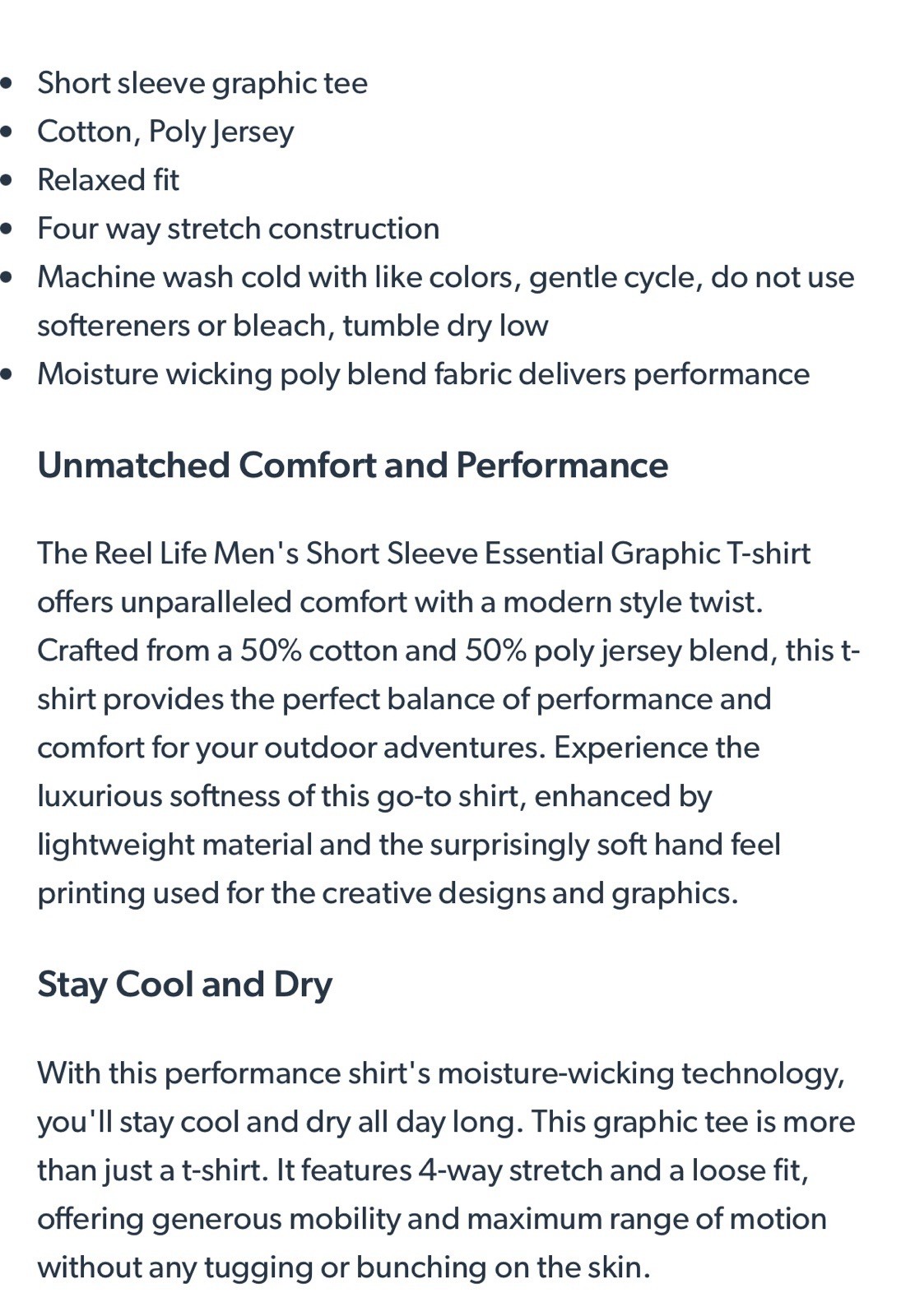 Reel Life Tshirt Mens Size XL Short Sleeve Relaxed Fit Graphic Double Sided New gallery