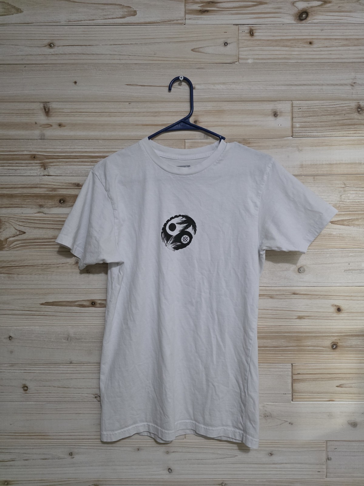 Stance Designer T-Shirt 'Opposites' Yin Yang Pattern White, Size S gallery