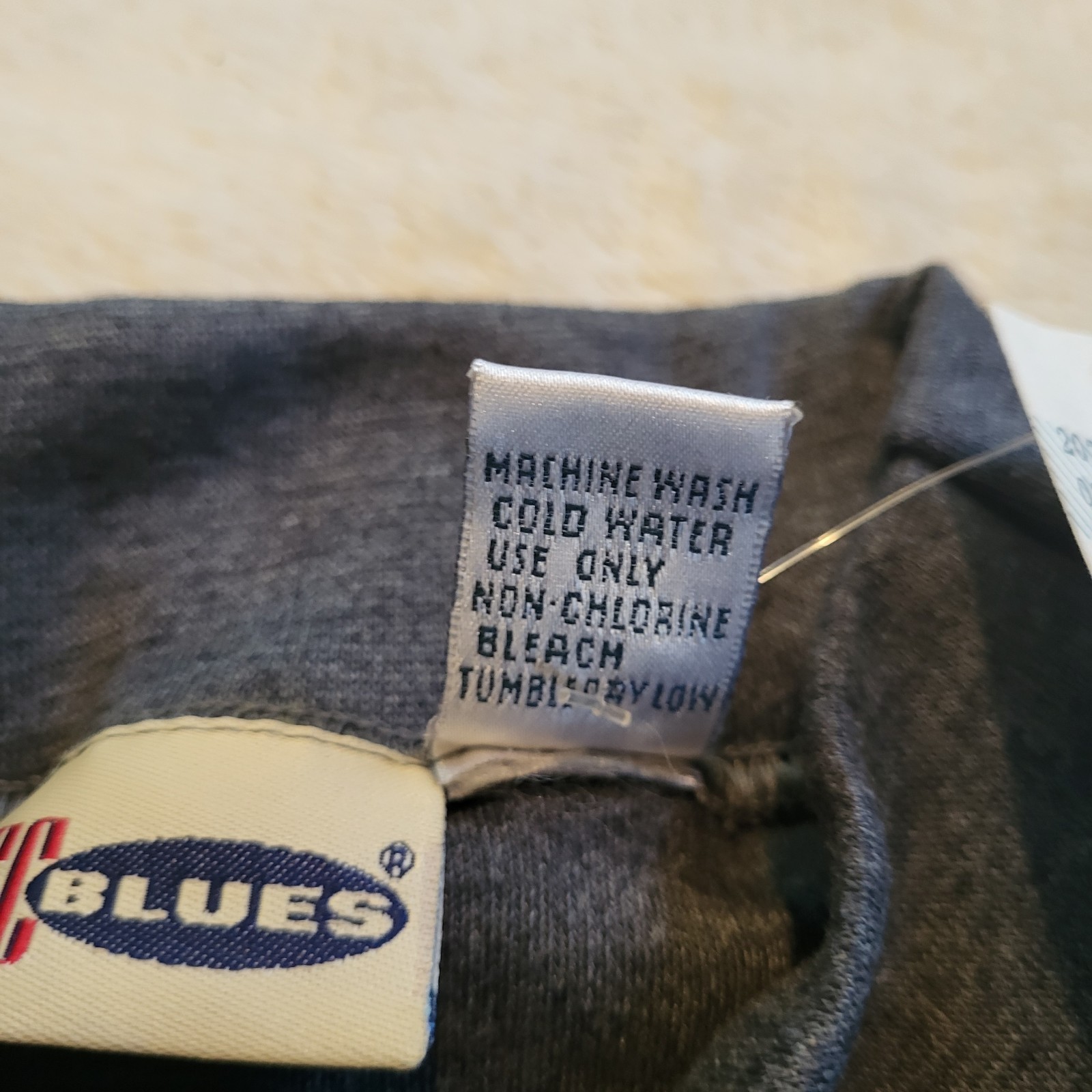 Vintage BCC Blues Navy Blue Long Sleeve T-Shirt, XL, High Neck, Cuff Sleeves gallery