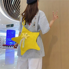 1pc Star Shaped Cross Body Bag Multi-functional Canvas Shoulder Bag
