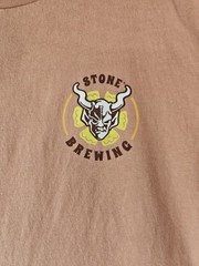 Stone Brewing Gargoyle Stoner 60’s Hippy Font T-shirt Mens XXL – 420 Peach Crew