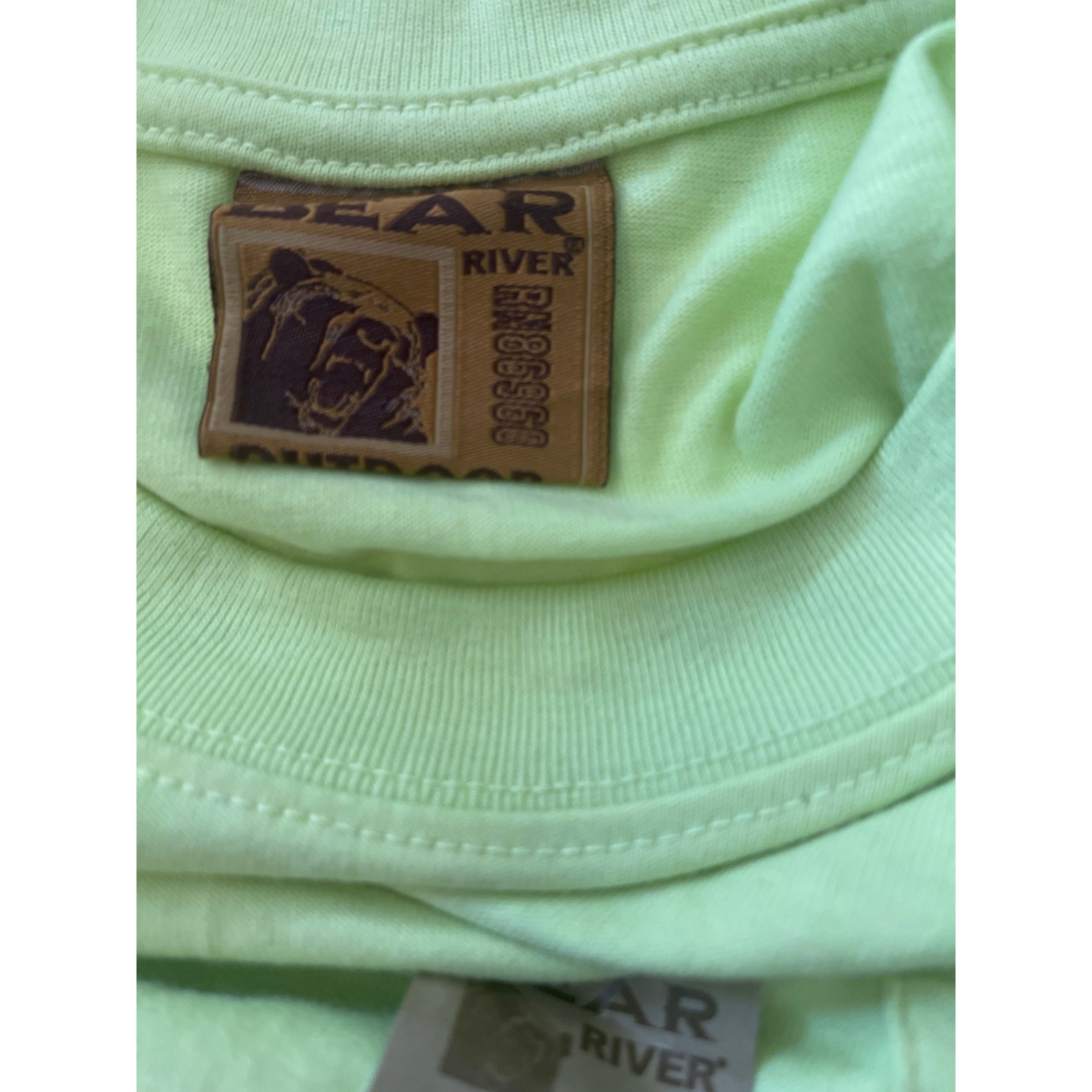 Bear River Workwear Mens 2XL Neon Lime Green Pocket T-Shirt Hi-Vis Outdoor NWT gallery