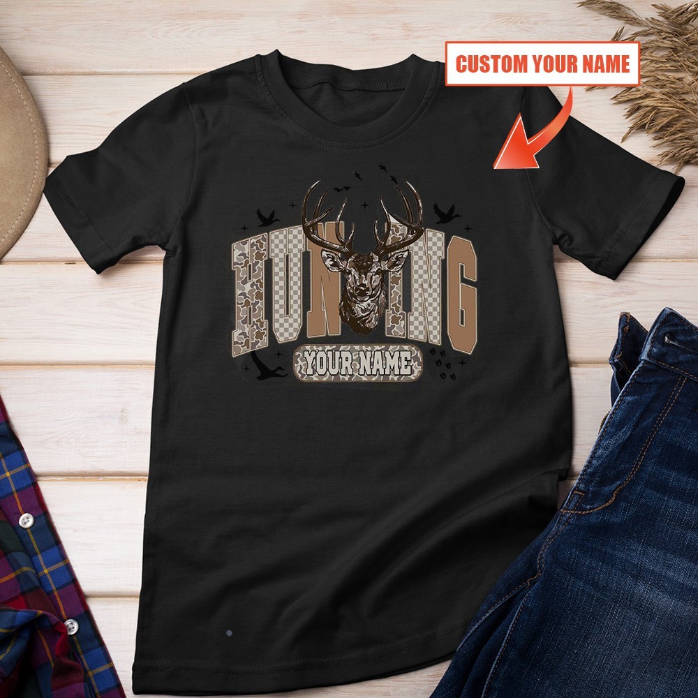 Custom Name Deer Hunting Season Unisex T-shirt | Father's Day Hunting Gifts gallery