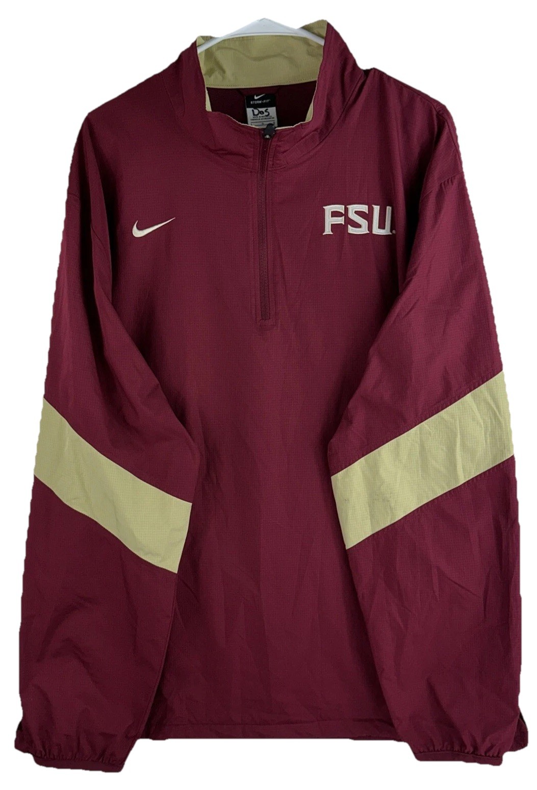 Nike Storm-Fit FSU Seminoles Men’s Large Garnett 1/4 Zip Jacket Vented Back