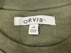 Orvis Men’s Long Sleeve Crewneck Pullover, Green, Size L