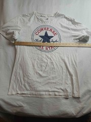Converse Graphic Shirt Mens Medium White Chuck Taylor All Star Logo Streetwear