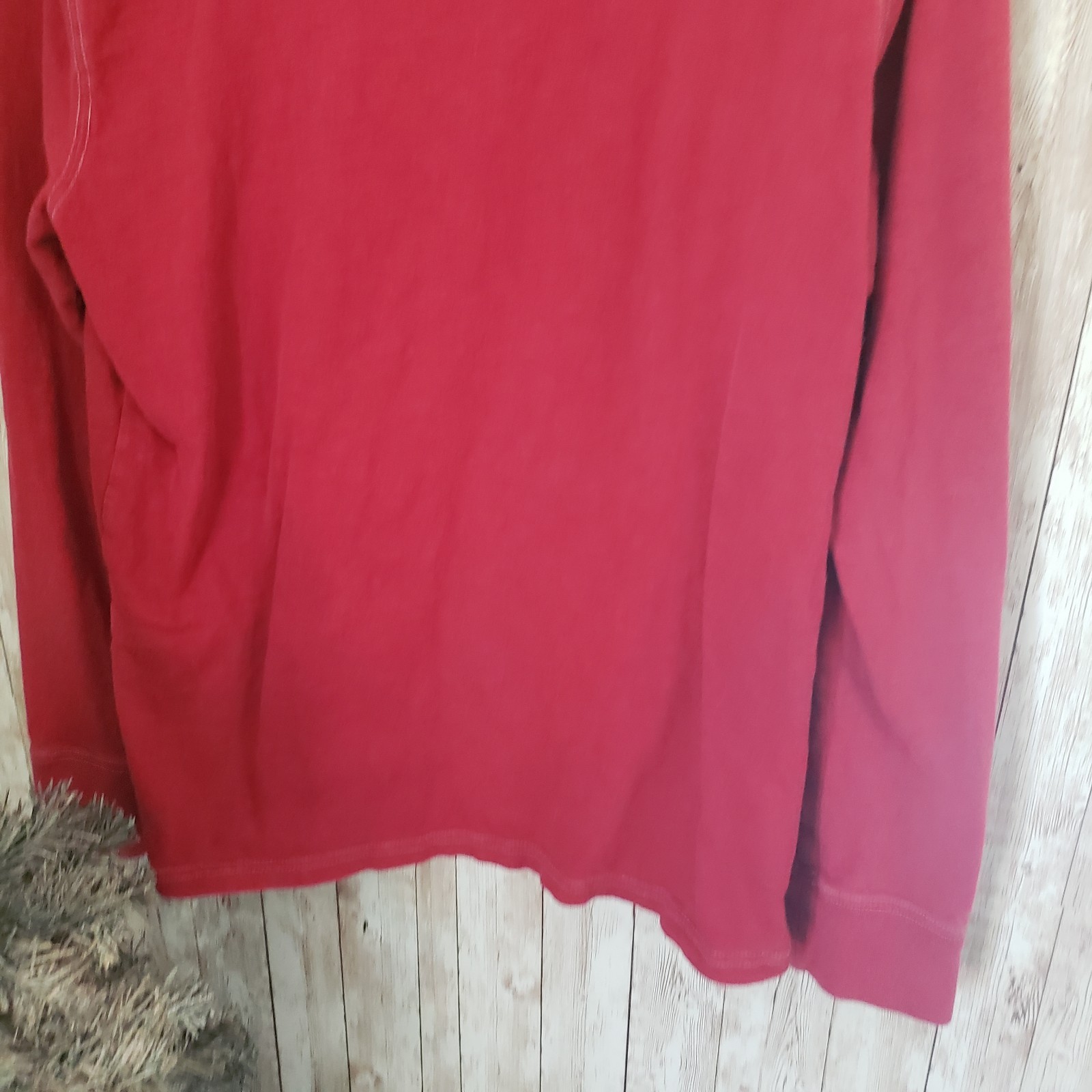 Vintage American Eagle Embroidered Long Sleeve T-Shirt Red M Y2K gallery