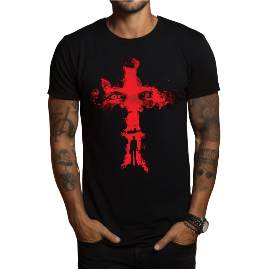 The Exorcist Movie Horror T-Shirt Black S-3XL Regan Red Cross Tee gallery