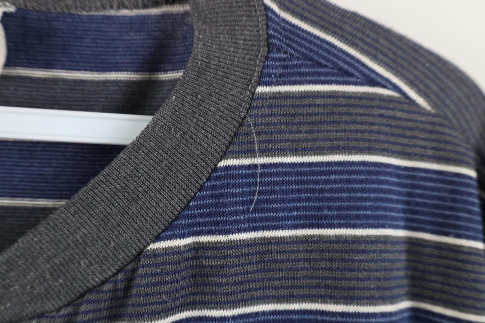 Vtg 90s Streetwear Mens Large Faded Striped Color Block Knit Henley T-Shirt USA gallery