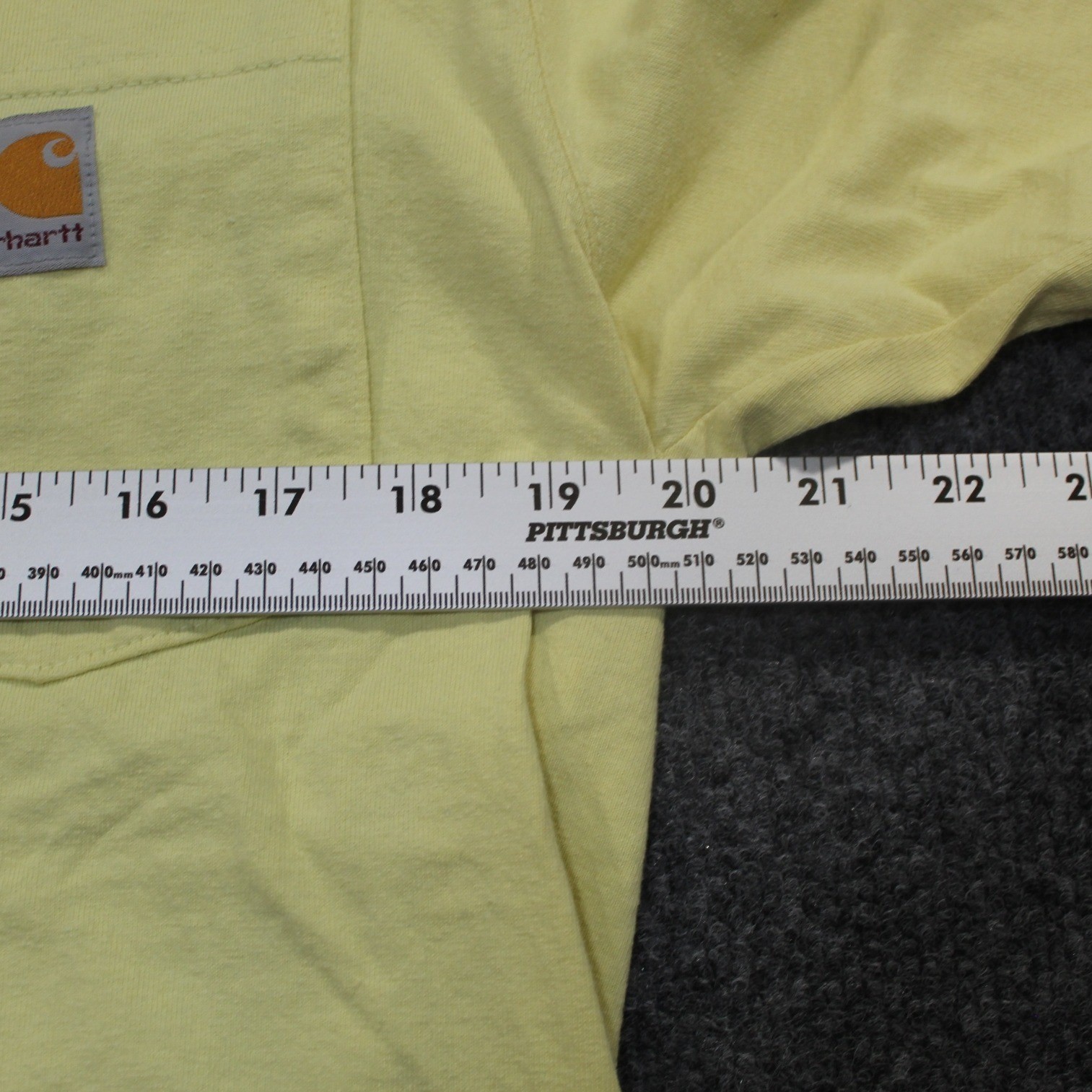Carhartt Loose Fit Pocket T Shirt Pale Yellow Short Sleeve Cotton Mens S gallery