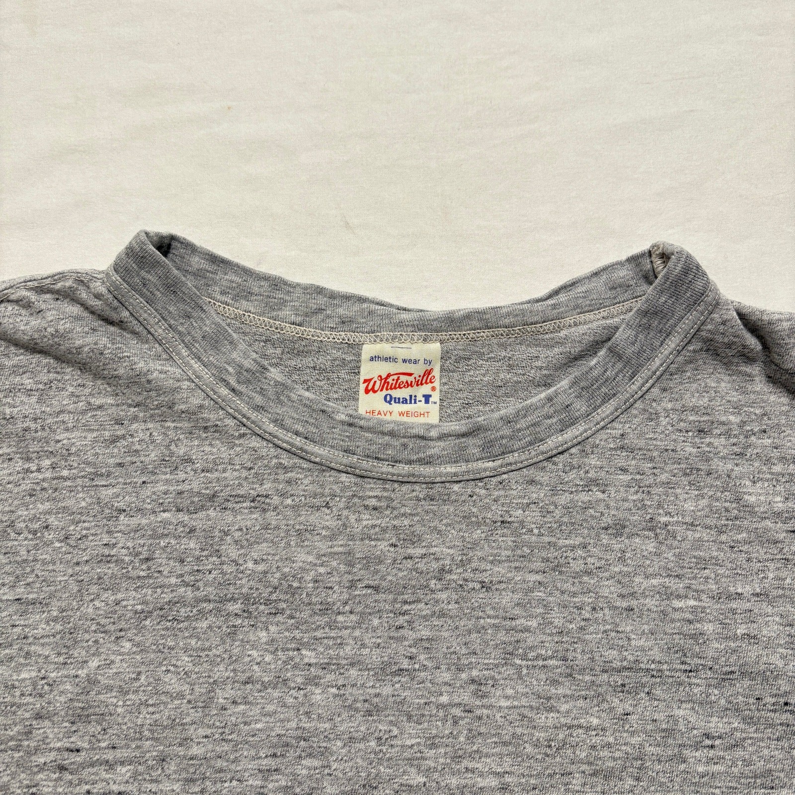 Whitesville Tubular Quali-T Heavyweight Short Sleeve Cotton T-Shirt Men’s L Gray gallery