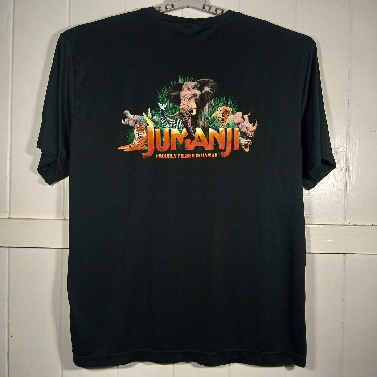 JUMANJI Film Crew Athletic T-Shirt Mens 3XL Black Hawaii Movie Promo gallery