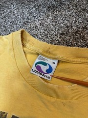 Vintage 2000 Grateful Dead Trucking Co. Liquid Blue T-Shirt XL Mustard Yellow