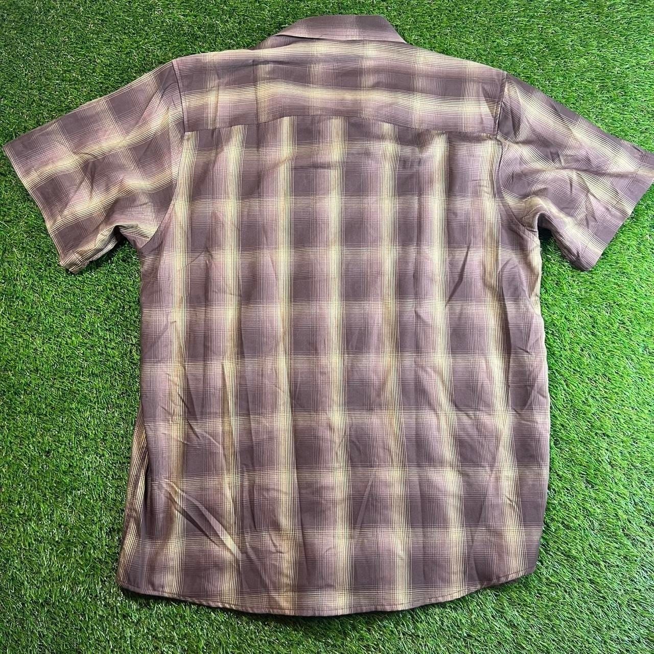 Dixxon Flannel Co The Wyatt Bamboo Blend Plaid Snap Shirt Brown Large L gallery