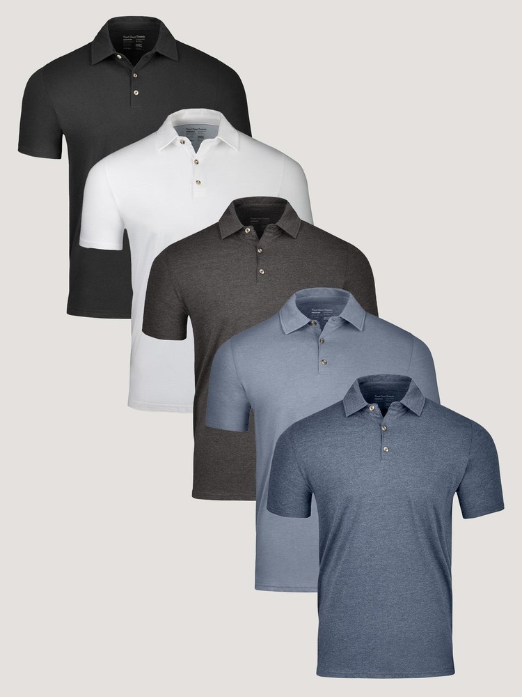 Fresh Clean Threads Best Sellers Polo 5-Pack – Short FIT – SHIPS FREE!