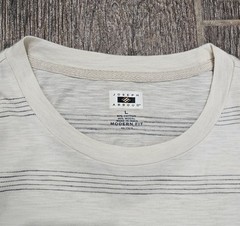 Joseph Abboud modern fit size L off white shortsleeve striped pocket t-shirt