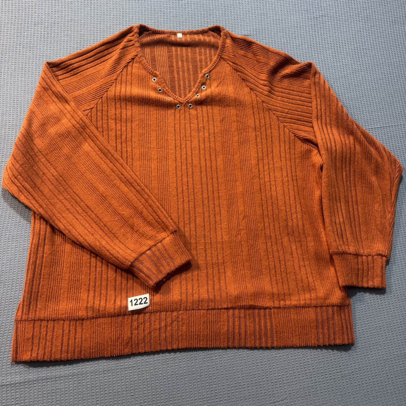Long-Sleeved Casual Sweater Men Sz 3XL Orange New Without Tags gallery