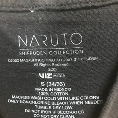 Naruto Shippuden Graphic Print Anime Manga Short Sleeve T-Shirt Size S
