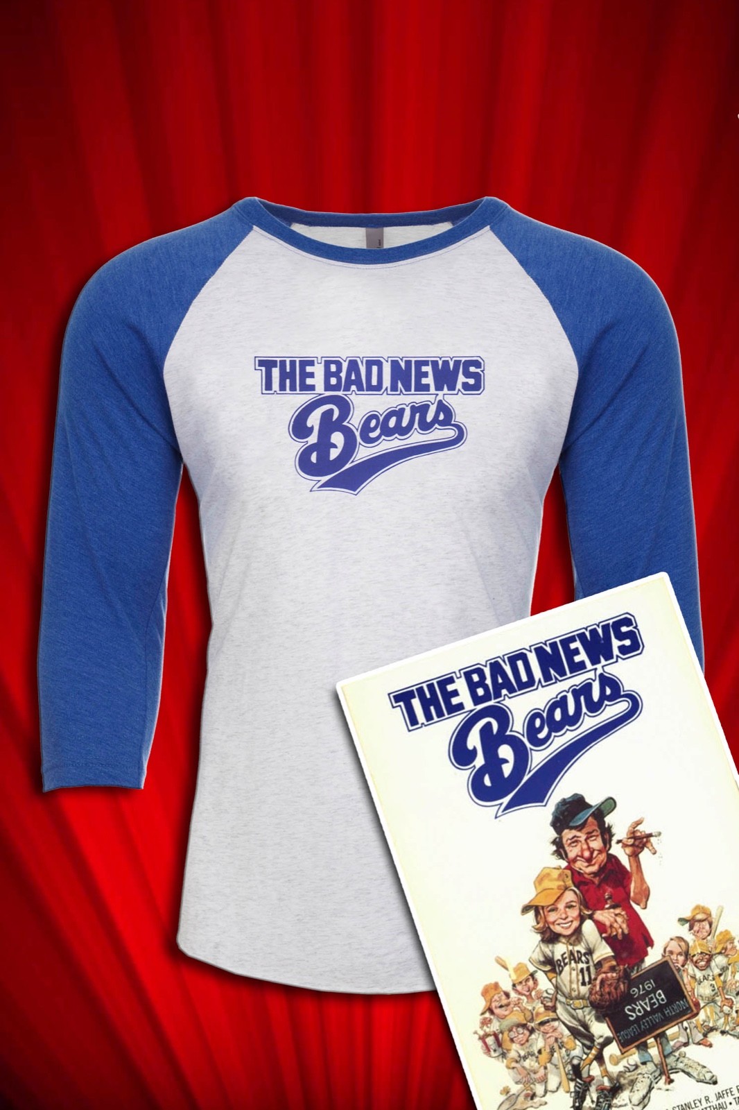 Bad News Bears 1976 logo Baseball Jersey T-SHIRT FREE SHIP USA
