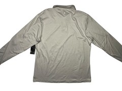 Z By ZELLA Gray Poly/Spandex LONG SLEEVE POLO SHIRT Athletic Gym Golf Men’s L