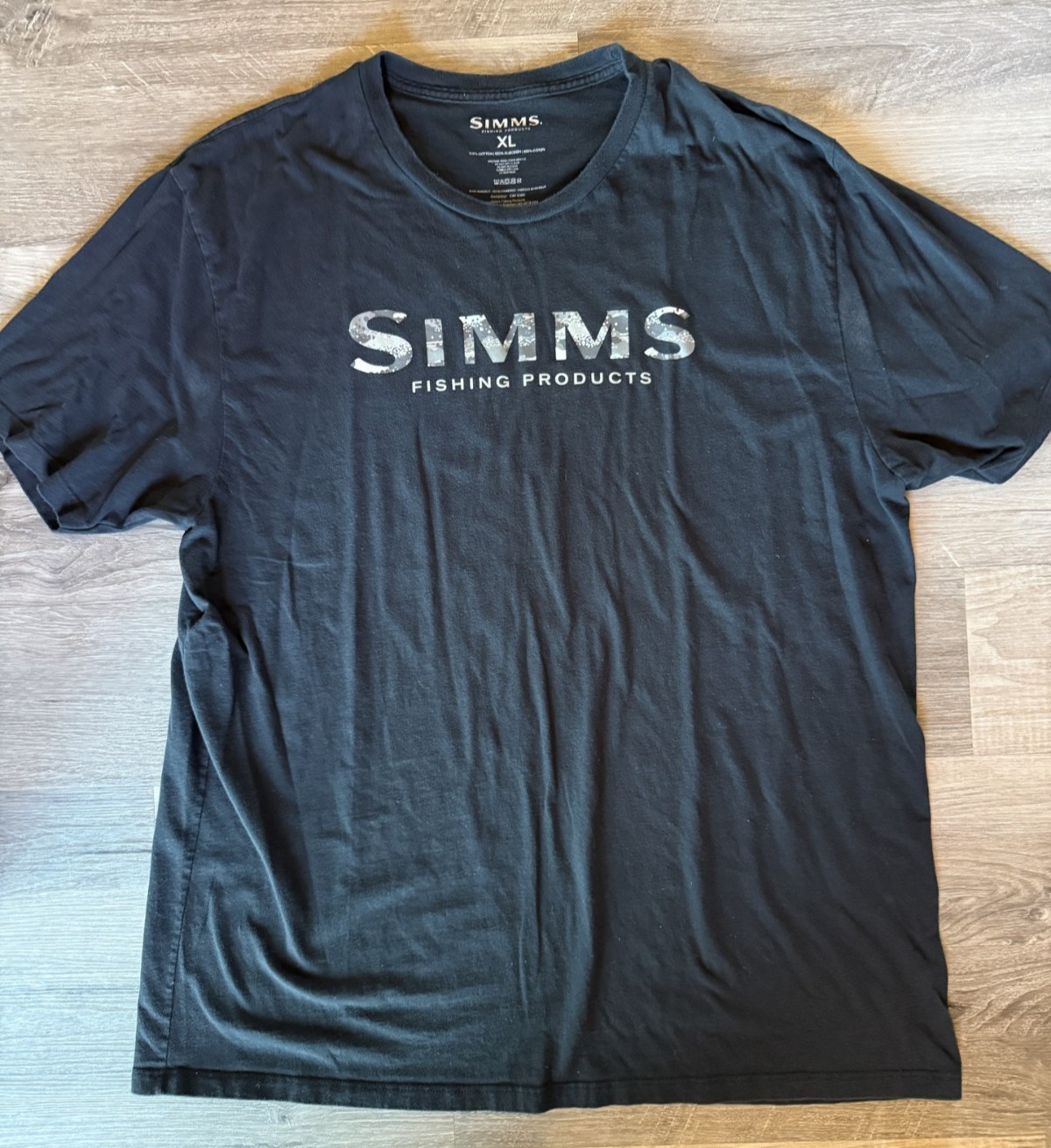 Simms Fishing T-Shirt Mens Size XL Black gallery