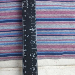 Roundtree & Yorke Mens Large Striped Pocket T Shirt Blue Pink Cotton Soft