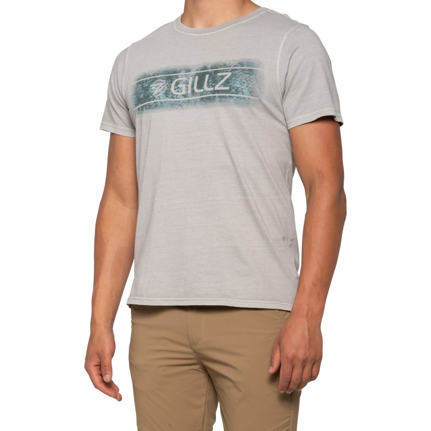 Gillz Scales Stripe Graphic Fishing T Shirt - Size S - 2XL - High Rise Grey NEW! gallery