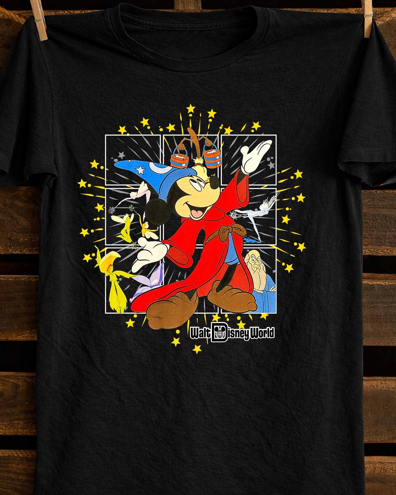 Walt Disney World Parks Sorcerer Mickey Mouse Fantasia Adult T-Shirt gallery