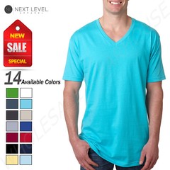 Next Level Mens Ultra Soft Premium Fit Short Sleeve V Neck T-Shirt M-N3200
