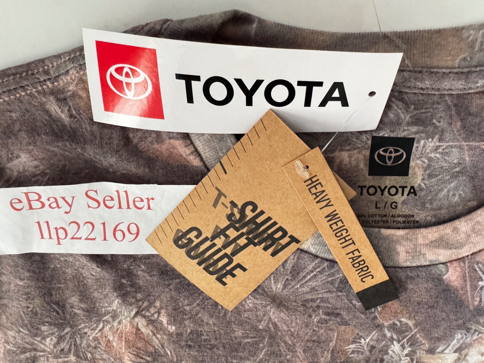 Official Licensed TOYOTA Camouflage Camo Crew T-Shirt (Men’s Large) New With Tag gallery