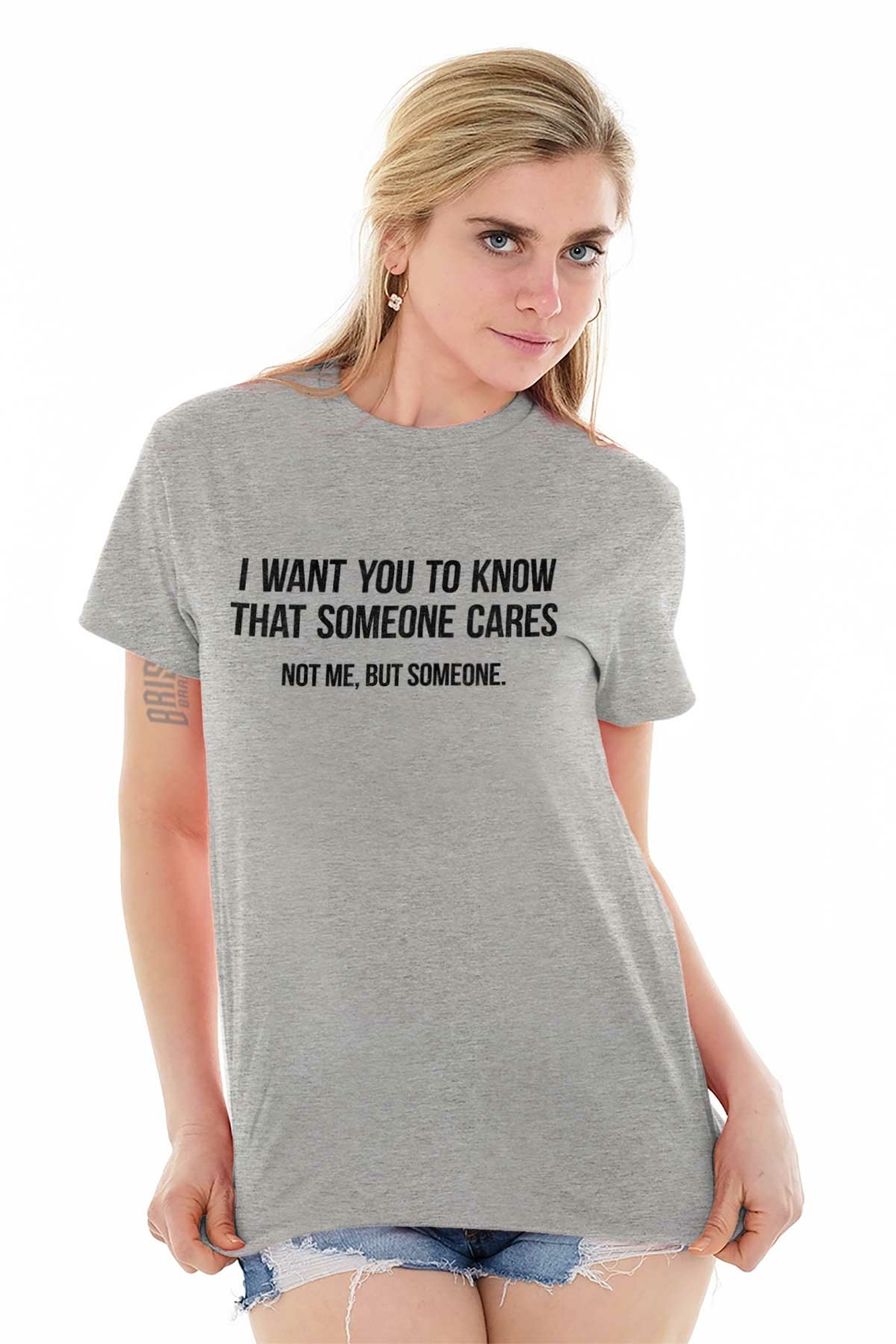 Someone Cares Not Me Sarcastic Rude Funny Womens or Mens Crewneck T Shirt Tee gallery