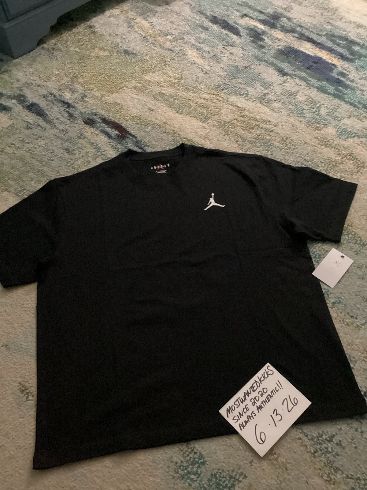NWT Nike Air Jordan Jumpman EMB T-Shirt Black & White Men’s Size XL FREE SHIP!!