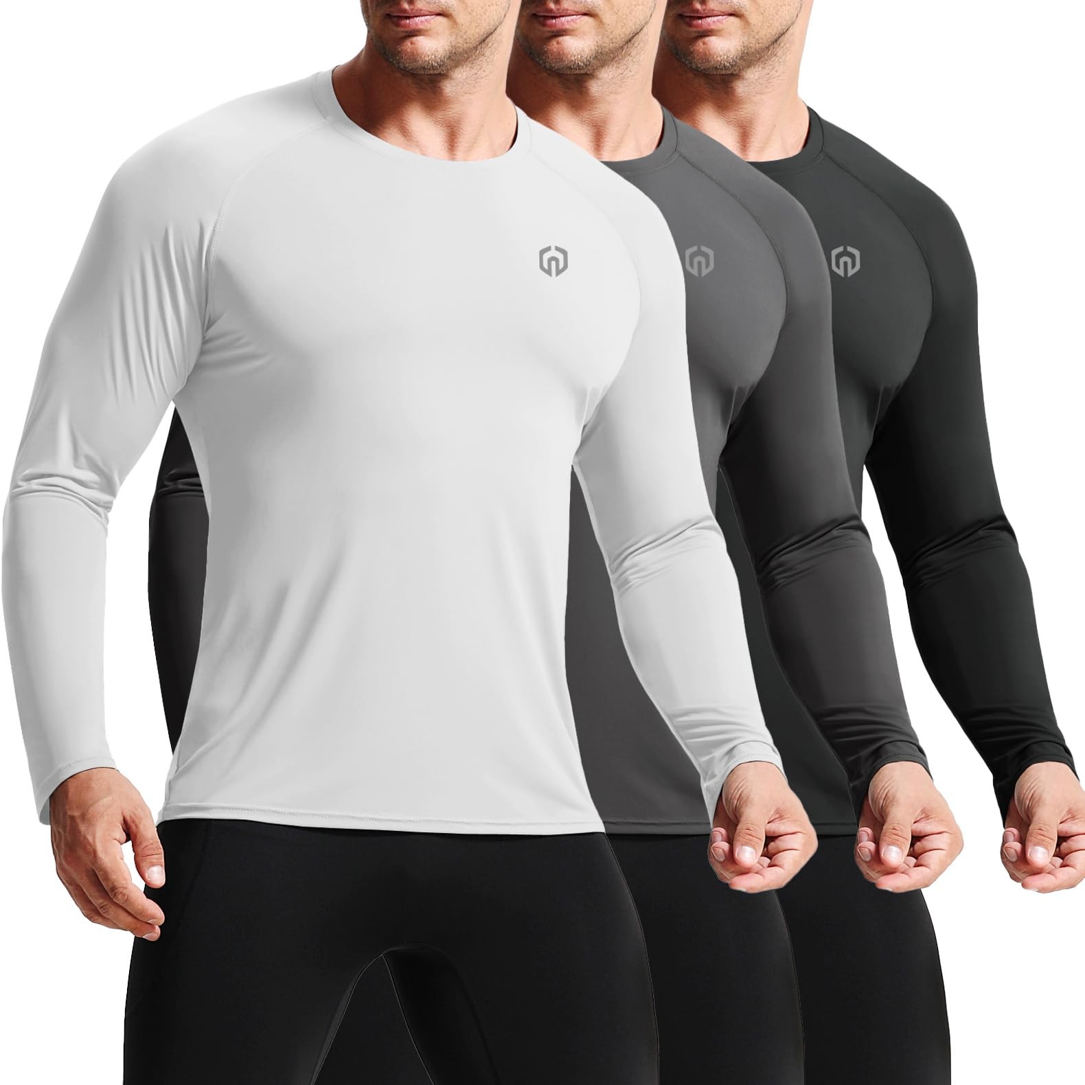 NELEUS Sun Protection Athletic Shirt Long Sleeve Finishing Workout Running Sh…