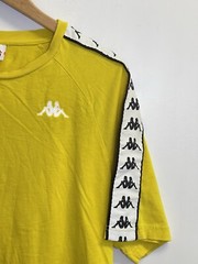 Kappa 222 Reflective Michael Tee Men’s Size L Short Sleeve T-shirt Yellow Logo