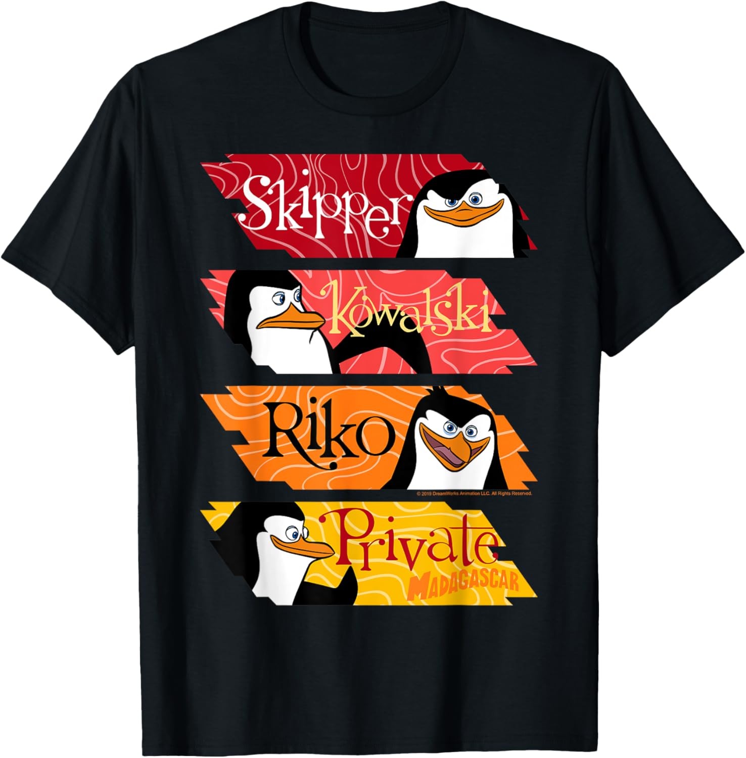 Madagascar Penguins Name Panels Poster T-Shirt gallery