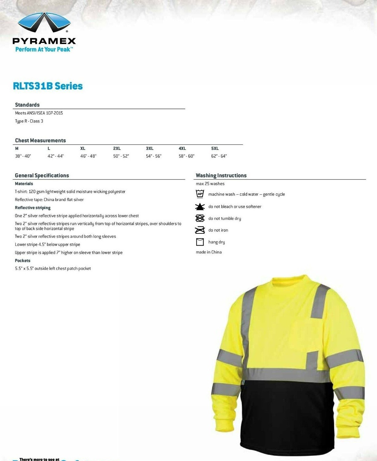 HI VIS ANSI CLASS 3 REFLECTIVE LONG SLEEVE ROAD WORK VISIBILITY SAFETY T SHIRT gallery