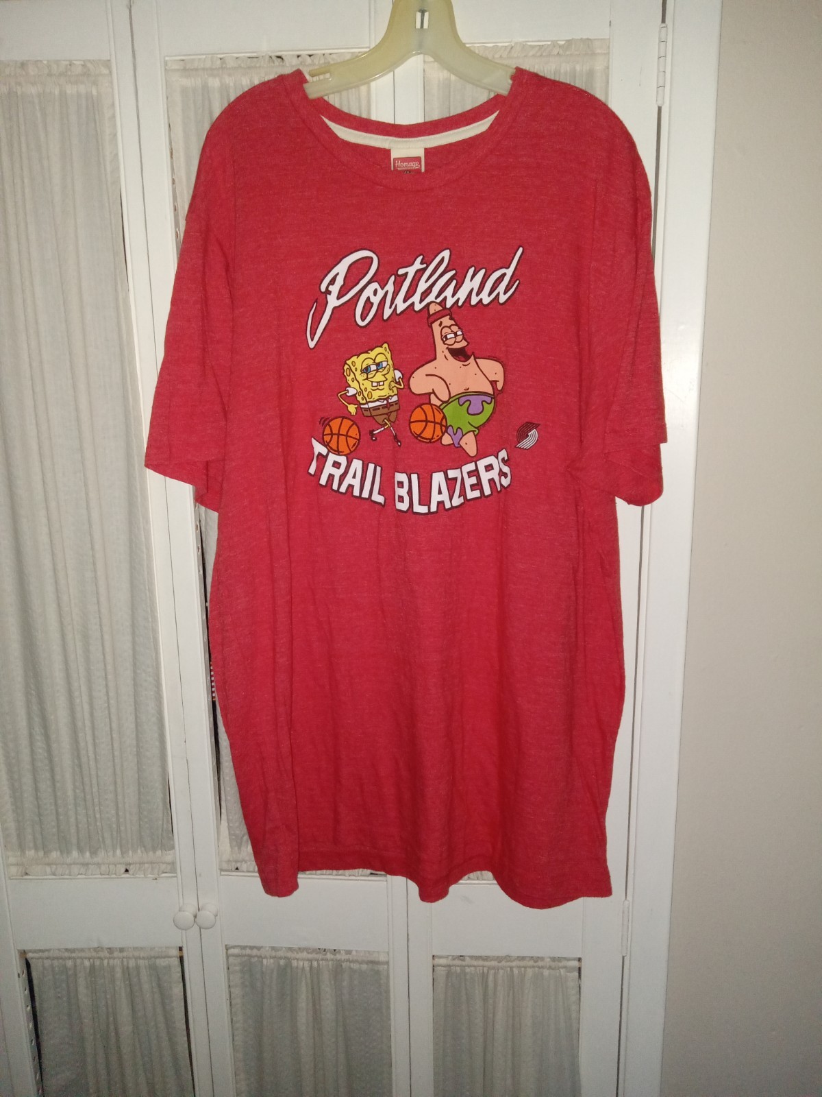 Homage Portland Trailblazers SpongeBob & Patrick Tee T-Shirt Men’s XXL GORGEOUS