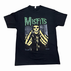 Misfits Men’s Black Band Rock Graphic Print Crew Neck Short Sleeve T-Shirt L