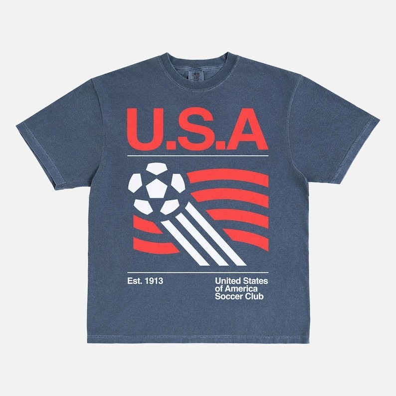 90s United States Soccer Shirt, Retro USA Team Graphic Tee gallery
