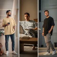 Plain Oversized T-Shirt | Men’s 100% Organic Cotton Loose Fit Hip Hop Casual Tee