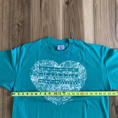 Vintage Teal Single Stitch Hef-T Tee Jays T Shirt 1990 Heartbeats XL