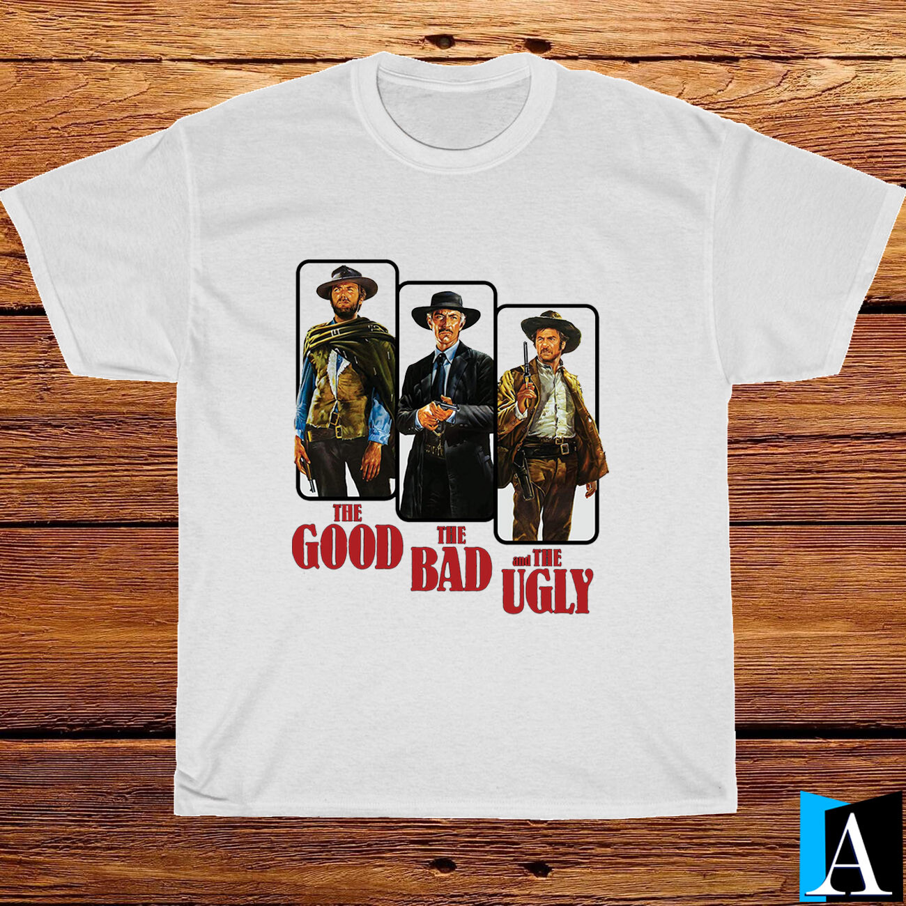 New Shirt The Good The Bad and The Ugly Movie Black/ White/ Grey T-Shirt S-5XL gallery