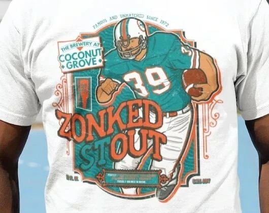 Miami team Dolphin t shirt, super bowl LX, Larry Csonk, vintage 20s lot gallery