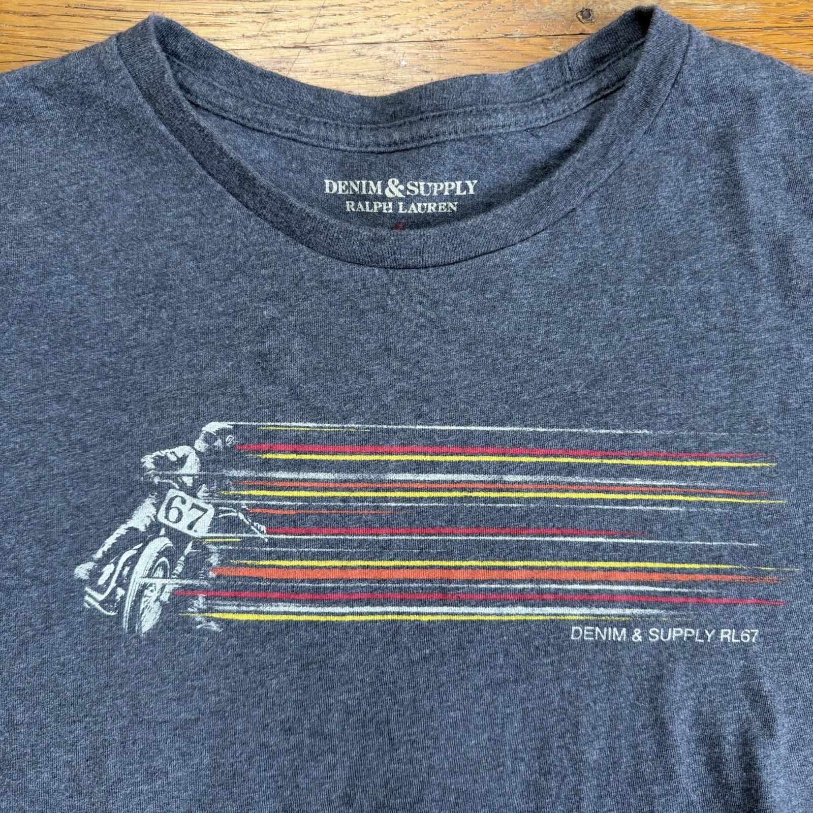 Ralph Lauren Denim & Supply Shirt Mens Small Motorcycle American RL67 Retro Gray gallery