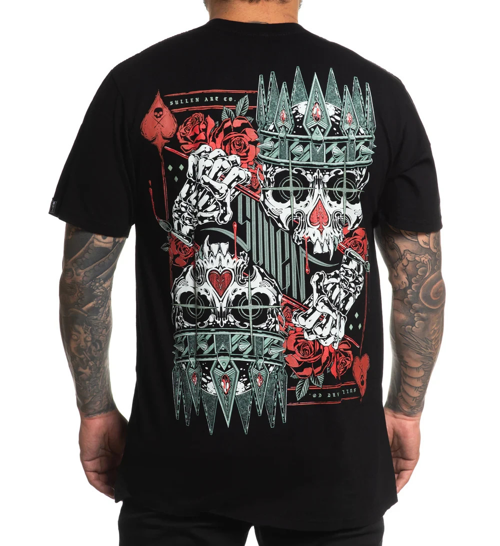 Sullen Art Collective True Artist Pin Up Tattoo Mens Premium Tee SPADES & HEARTS