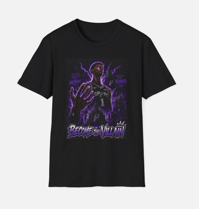 Wemby Become The Villain T-Shirt Basketball Fan Graphic Premium Tee Gift gallery